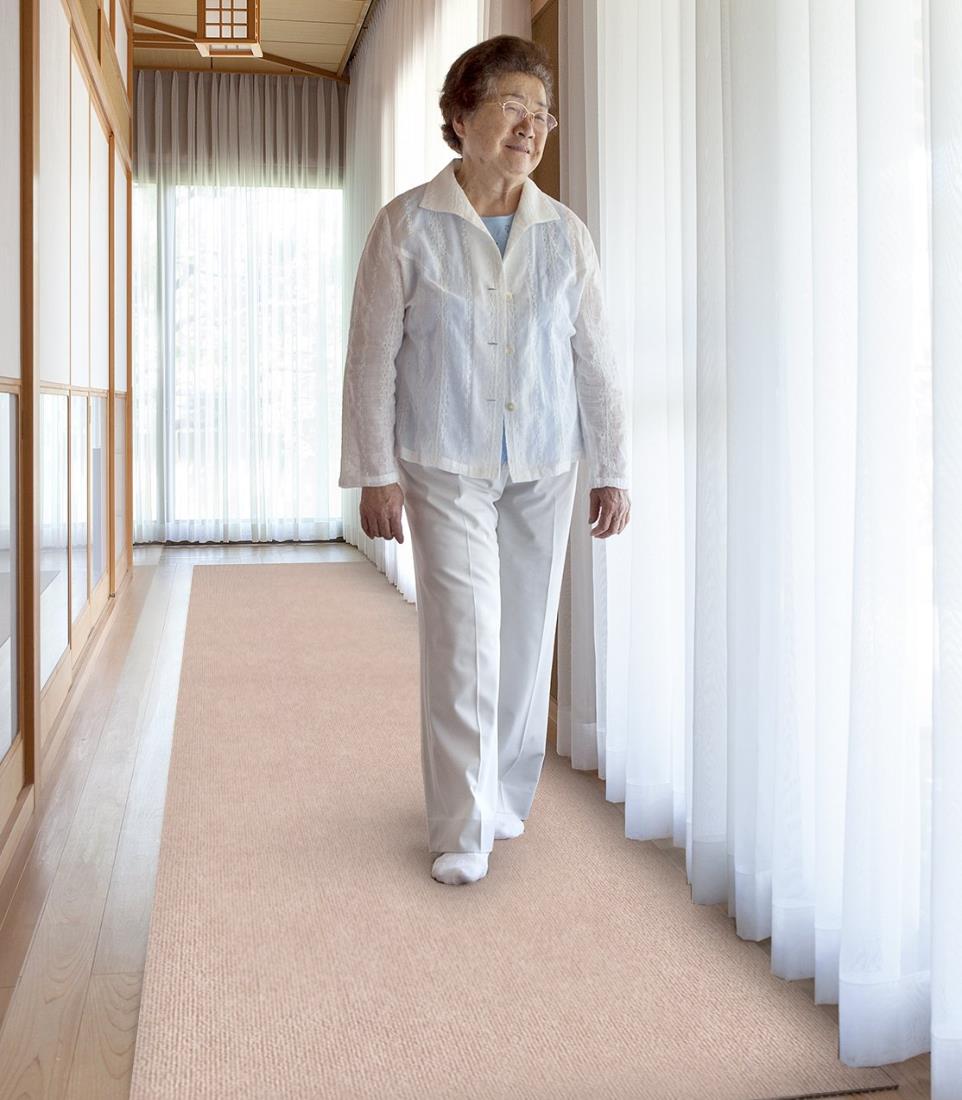 サンコー 廊下敷き 引っ敷き 引っ敷き はっ水 消臭 日本製 おくだけへばり着く ロング引っ敷き 90×300糎 ベージュ KP-47