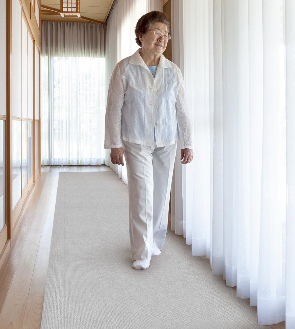 サンコー 廊下敷き 引っ敷き 引っ敷き はっ水 消臭 日本製 おくだけへばり着く ロング引っ敷き 90×600糎 点火装置薄墨色 KP-50