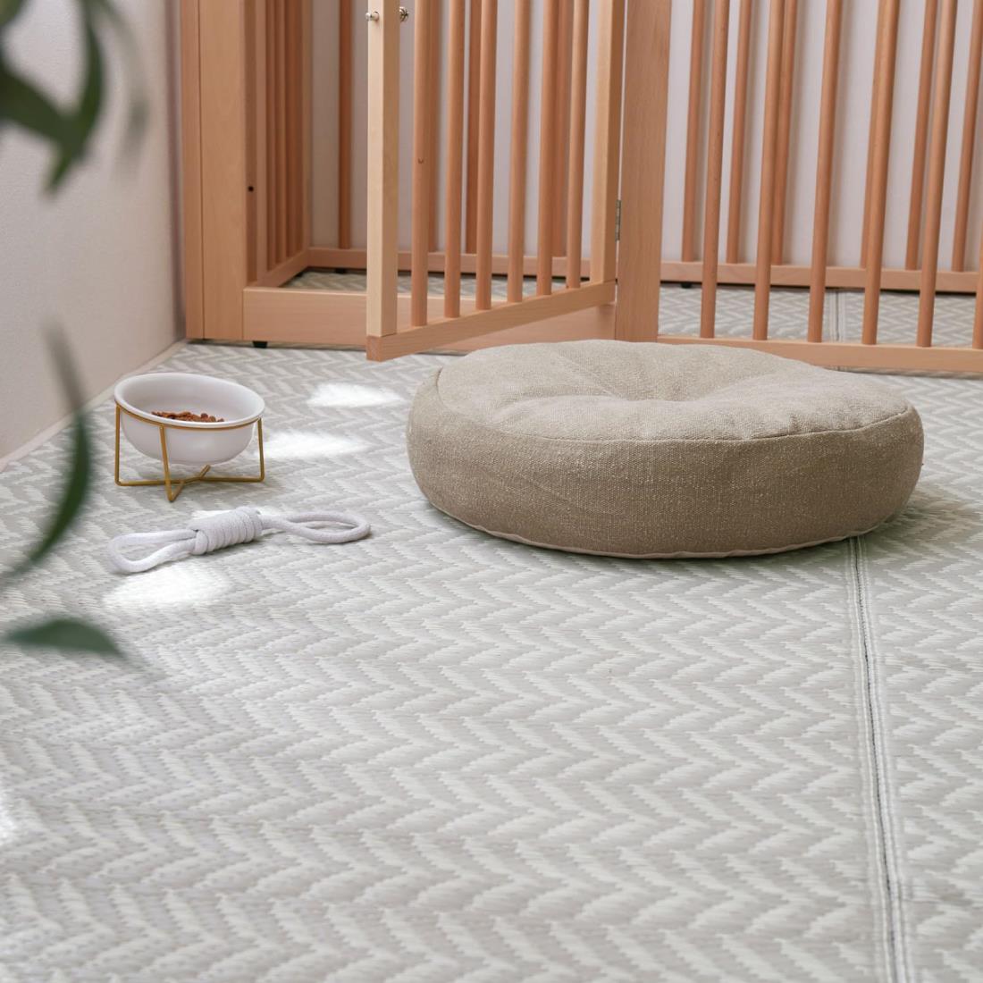 萩原 洗える い草風引っ敷き 薄墨色 日本の首都間10畳 約348X440糎 通り手形混雑時 引っ敷き 花ござ 子供部屋 愛玩動物 保護すること パステルカラー