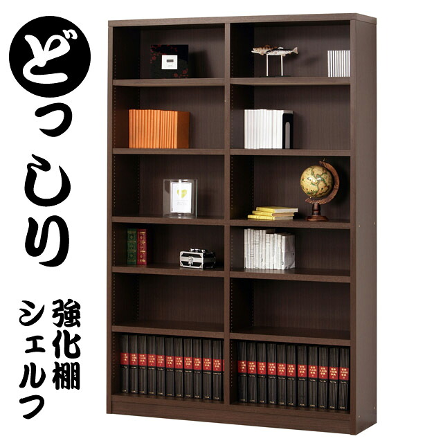 大型本棚 ファイル収納 コミックラック 幅119cm ハイタイプ 高さ180cm 強化棚シェルフ Made in Japan
