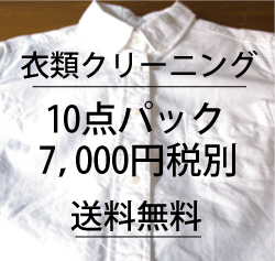 クリーニングサービス 衣類のクリーニング 衣類クリーニング 10点パック