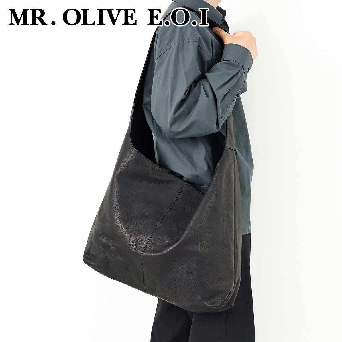 【ミスターオリーブ 安心の3年保証付】 MR.OLIVE E.O.I ミスターオリーブ イーオーアイ バッグIMPERMA-LEATHER インパーマレザー BIG SHOULDER BAG ME649メンズ ショルダーバッグ 斜めがけ 日本製 ギフト プレゼント ブランド｜こだわりのブランド Sentire-One