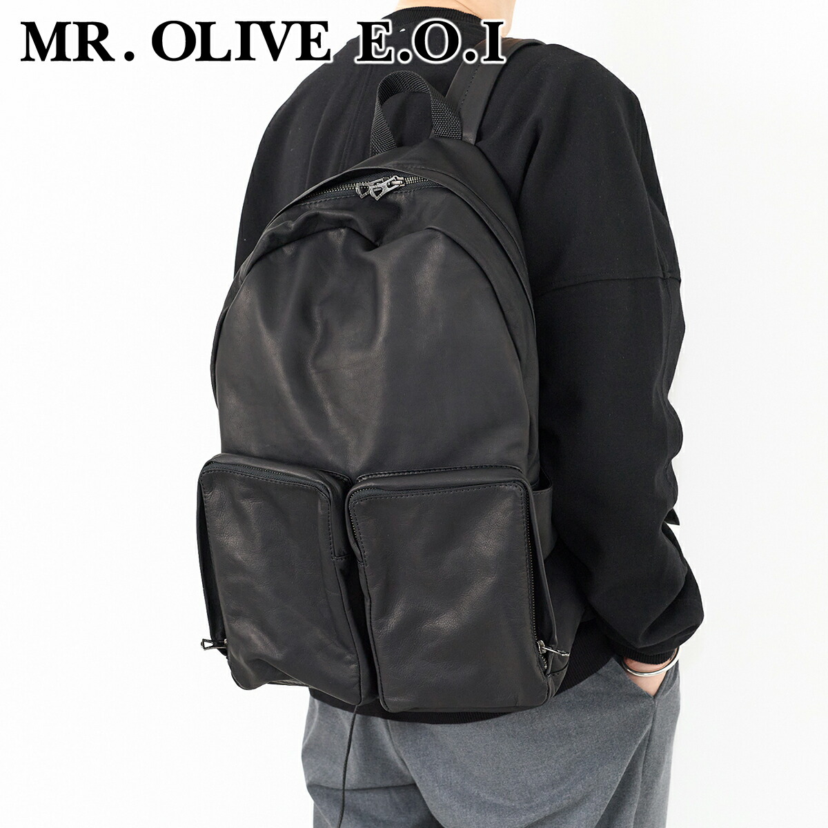 【ミスターオリーブ 3年保証＋プレゼント付】 MR.OLIVE E.O.I ミスターオリーブ イーオーアイ バッグ IMPERMA-LEATHER インパーマレザー URBAN DAY PACK ME694 メンズ リュックサック バックパック リュック デイパック 日本製 ギフト プレゼント ブランド