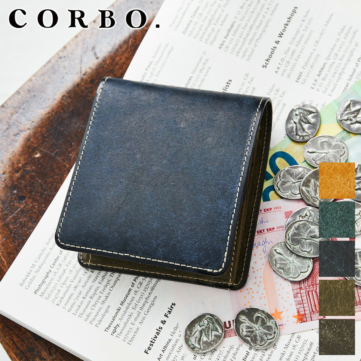 【コルボ 安心の3年保証付】 CORBO. コルボ 財布SLATE PUEBLO スレート プエブロ小銭入れ付き二つ折り財布 1LN-1701メンズ 二つ折り 8LC-9361 日本製 ギフト プレゼント ブランド|こだわりのブランド Sentire-One