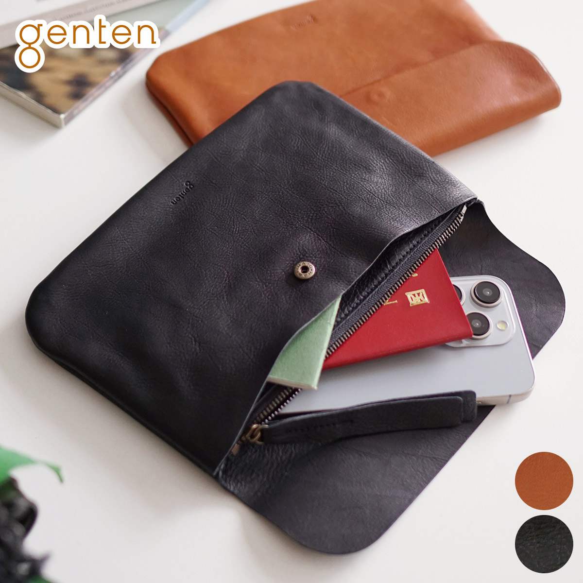 【ゲンテン 3年保証＋ケアセット付】 genten ゲンテン ポーチ サスティナブル巾着 貴重品ポーチ 43728 レディース マルチポーチ 小物 日本製 ギフト かわいい おしゃれ プレゼント ブランド