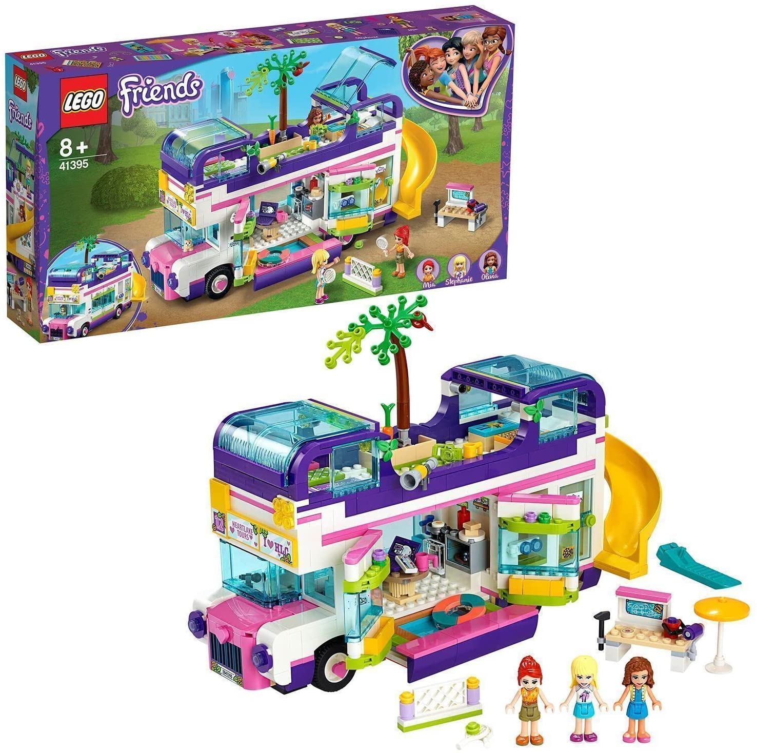 【百貨店SALE継続期間人並み外れた通貨価値】レゴ(LEGO) フレンズ フレンズのうきうき心うれしい・二階建てバス 41395