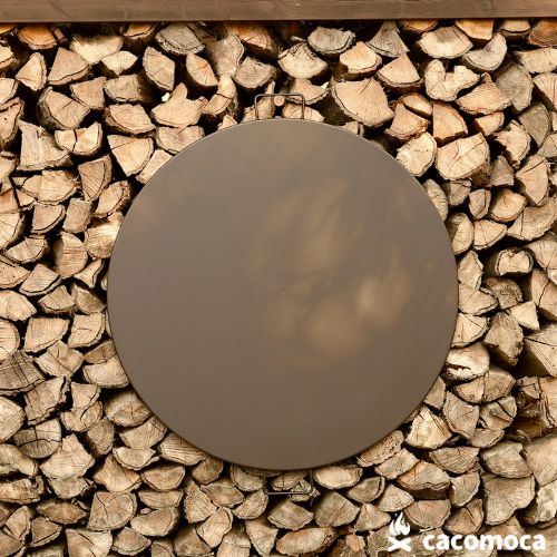 Fire Pit LID かがり火台用フタ スチール写真製 耐熱ペンキ塗り 取りまかなう 55珊 75珊 85珊 100珊 雨避け 灰押しとどめる 荒々しさひな形 ファイヤーピットガーデン専用 蓋 グランピング 難民キャンプ 別業