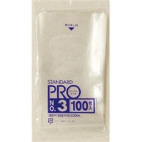 [3ケースから送料無料] 規格ポリ袋 3号 透明 　L-03 [厚み0.030mm] (100枚入20冊×6箱) [日本サニパック正規代理店] [事業者限定]