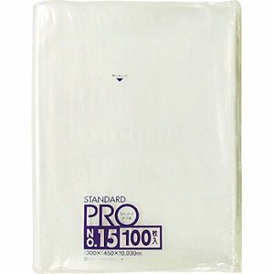 [3ケース以上送料無料] 規格ポリ袋15号　L-15 透明 [厚み0.030mm] （100枚入 10冊×2箱) [日本サニパック正規代理店] [事業者限定]