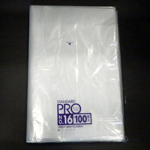 [3ケース以上送料無料] 規格ポリ袋16号　L-16 透明 [厚み0.030mm] (100枚入 5冊×3箱) [日本サニパック正規代理店] [事業者限定]