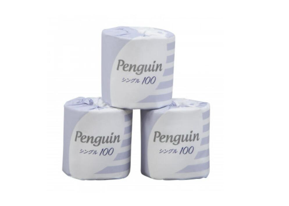ペンギン シングル 100m [個包装 80個入ミシン目入] [丸富製紙正規代理店] [トイレットペーパー]