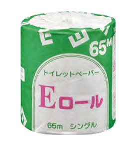 【5ケースセット】 Ｅロール(個別包装)　65m [セミハードシングル 固め] [100個入×5箱] [コアレックス信栄正規代理店] ［事業者限定] [トイレットペーパー まとめ買い] ※配送地域限定品