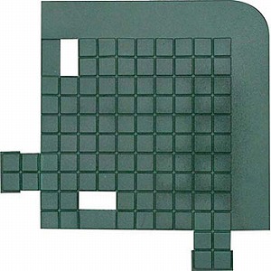 ハイクッションマット300(3)コーナー縁付き駒L[300mm&times;300mm]《山崎産業正規代理店》[事業者限定][JAN132579]｜洗剤ワックススーパー