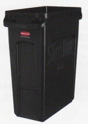 ［送料無料］ Vented Slim Jim 　コンテナ60L×4個 [16ガロン] [色：茶・グレー・ベージュ・黒・青・緑] （ラバーメイド） ※沖縄・離島・一部地域については別途送料を申し受けます。