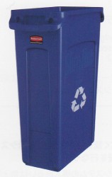 ［送料無料］ 　Vented Slim Jim 　リサイクルコンテナ87L×4個 [23ガロン] [色：青] [品番：FG354007BLUE] （ラバーメイド） ※沖縄・離島・一部地域については別途送料を申し受けます。