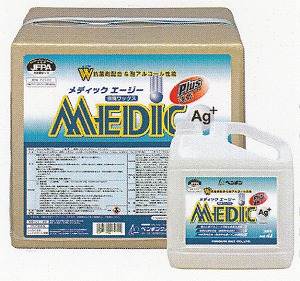 [4本入] メディックAg 速乾プラス (4L) [4L×4本入] [速乾性・耐アルコール性・W抗菌剤配合] 《ペンギンワックス正規代理店》 [事業者限定] (同一メーカー5ケース以上送料無料)