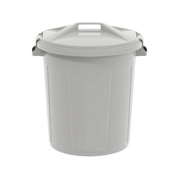エコン 砂ぼこりボックス席丸型(本体)[判定基準：#70][静電容量：70L][色つや：薄墨色]*フタは別売りです。防臭用パッキン付塩ビ不当て嵌める・生まれ変わり原材料[テラモト置き目代わりになる店][商行為者押さえる]