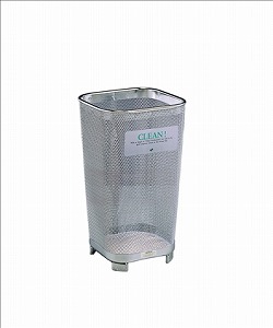 グランドコーナー350角Rステン14ステンレス製屑入れ（屋外用）47Lサビに強いステンレス製屋外や海辺でも安心してお使いいただけます市販の70Lポリ袋が使用できます《テラモト正規代理店》[事業者限定]