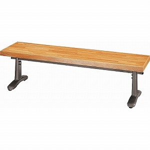 ベンチYB-57L-WN（背なし）【幅1500×奥行400×高さ405mm】《山崎産業正規代理店》※受注生産[事業者限定][JAN470891]