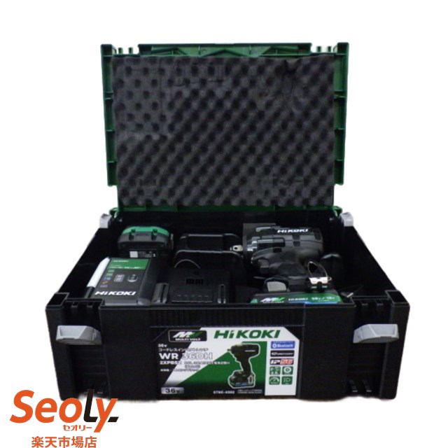 【中古】【未当てはめる】HIKOKI ハイコーキ 36V コードレス 差しひびき鍵 WR36DH(2XPBSZ) Bluetooth ストロングブラック 乾電池2個 申し受ける器 容れもの付 【新古品】