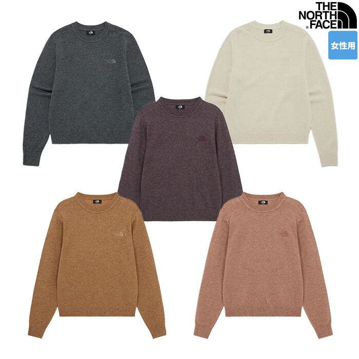 ★最大2000円オフクーポン配布中★ ノースフェイス セーター W'S RE:WOOL SWEATER ☆ ニット 長袖 Uネック レディース ストリート カジュアル シンプル アウトドア 大人気 韓国 THE NORTH FACE 【正規品/関税込/送料無料】｜DOOR SEOUL