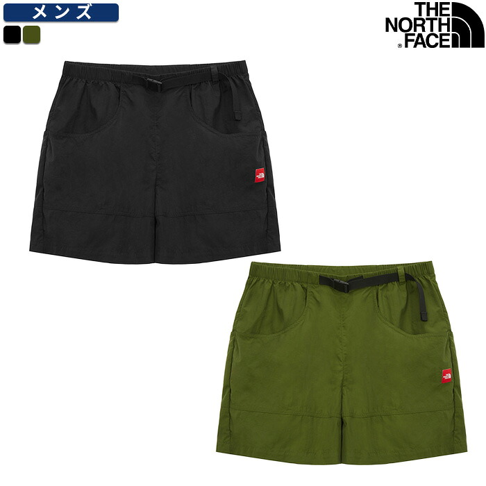 【正規品】 ノースフェイス ハーフパンツ M TNF RED BOX NYLON BELTED SHORT ☆ パンツ メンズ ズボン ショートパンツ 撥水加工 韓国ファッション 韓国 THE NORTH FACE 【関税込/送料無料】