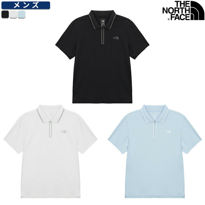 【正規品】 ノースフェイス ポロシャツ M'S ICE FLEX S/S POLO ☆ 半袖 トップス メンズ ファスナー ロゴ 襟付き 冷感機能 春 夏 秋 韓国 韓国ファッション THE NORTH FACE 【関税込/送料無料】