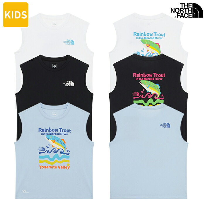 ★最大2000円オフクーポン配布中★ ノースフェイス 水着 K'S SURFSIDE SLEEVELESS ☆ 子供服 ラッシュガード タンクトップ ウォーターウエア ロゴ ベビー キッズ ジュニア THE NORTH FACE【正規品/送料無料】