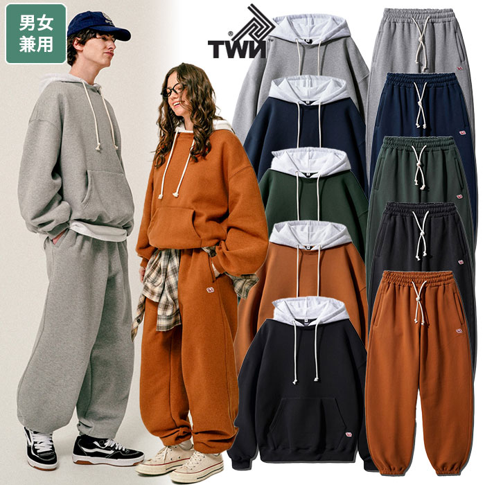 TWN正規品★25SS★[セットアップ] TT トレーナー+パンツ スウェット セットアップ TWN(ティーダブリュエヌ) メンズ