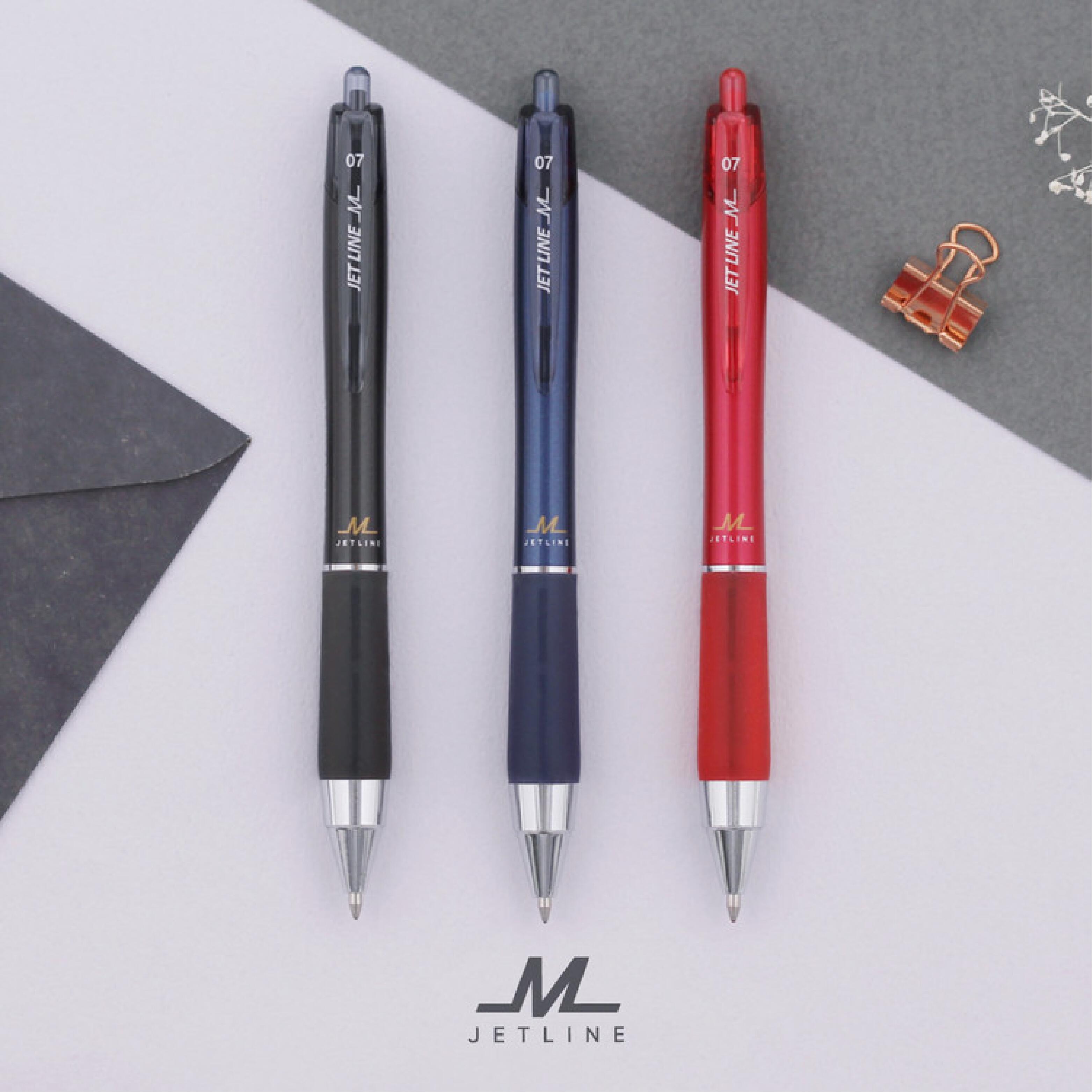 【ジェットラインM 0.7mm】ボールペン ペン 0.7mm 描きやすい 韓国 文具 筆記用具