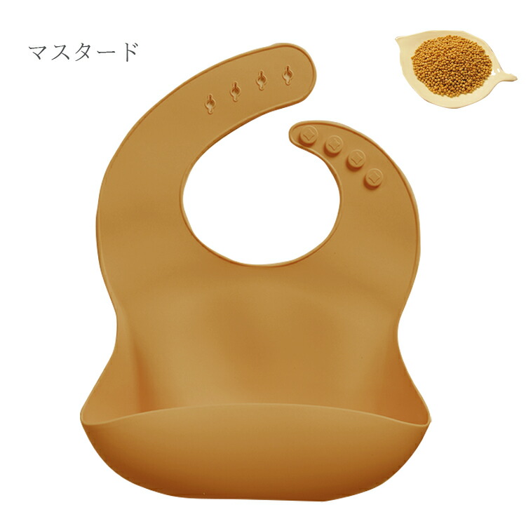 シリコンビブ離乳食スタイベビー赤ちゃんくすみカラー韓国ベビーグッズシリコンスタイ