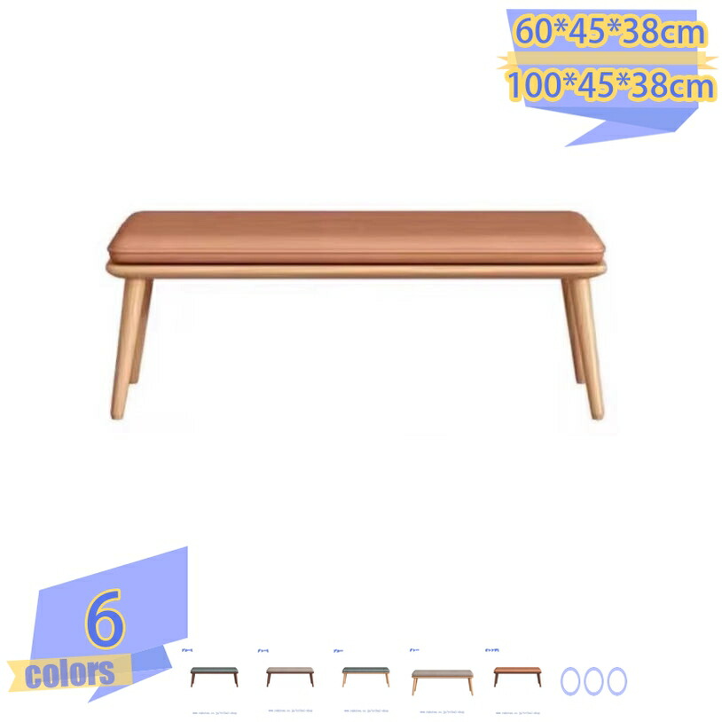 幅100cm ダイニングベンチ 無地 ダイニング 60cm ベンチ 長椅子 長いす 長イス ベンチチェア 腰掛 単品 シンプル 木製 ナチュラル 背もたれなし PVC 合成皮革 食卓 合皮 お手入れ｜Septa Store