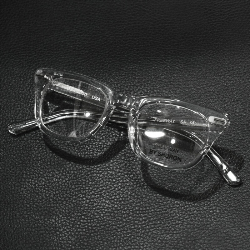 SHURON(シュロン)【MADE IN U.S.A】EYE WEAR FRAME (眼鏡 / メガネ 屋台骨) FREEWAY(無償性通い路) CRYSTAL(水晶) 眼鏡-バッグ・小物・ブランド雑貨