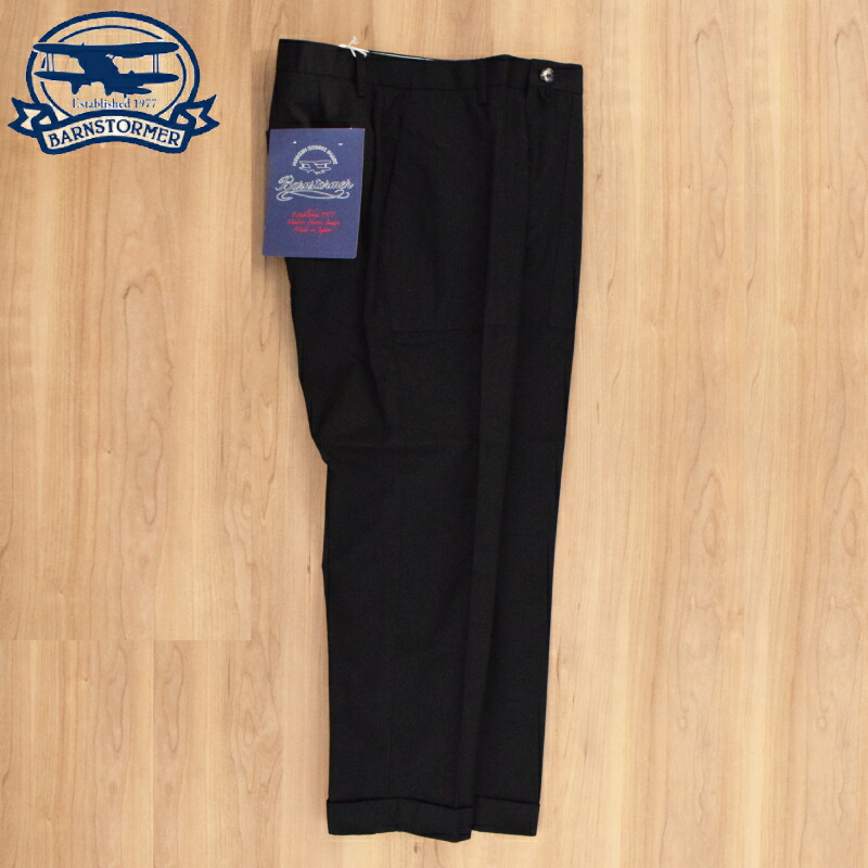 【BARNSTORMER(バーンストーマー) DRESS FATIGUE PANTS(ドレスファティーグパンツ) RIP STOP( リップストップ)(019 BLACK) SELECT STORE SEPTIS