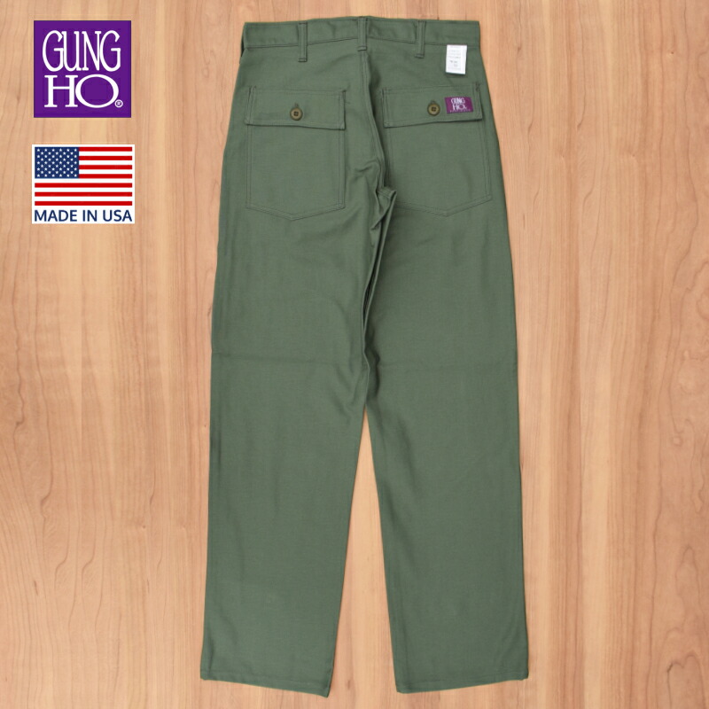 80s GUNG HO 米国製 MILITARY CHINO TROUSERS 楽天市場】Made in USA【GUNG HO】ガンホーMILITARY CHINO PANTS