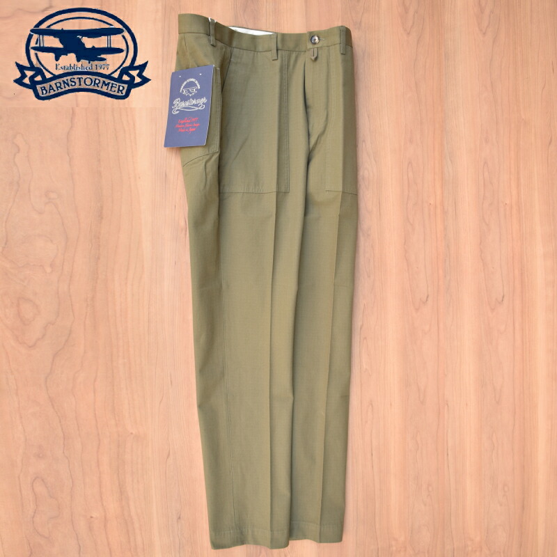 BARNSTORMER(バーンストーマー) 1313KSP DRESS FATIGUE PANTS / FULL LENGTH(ドレスファティーグパンツ / フルレングス) RIP STOP(リップストップ)(068 OLIVE)