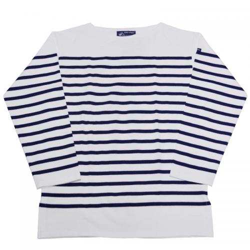 SAINT JAMES(セントジェームス) L/S BOATNECK SHIRTS(長袖ボートネックシャツ) NAVAL(ナヴァル) NEIGE/MARINE(WHITE/NAVY) 正規代理店取扱品