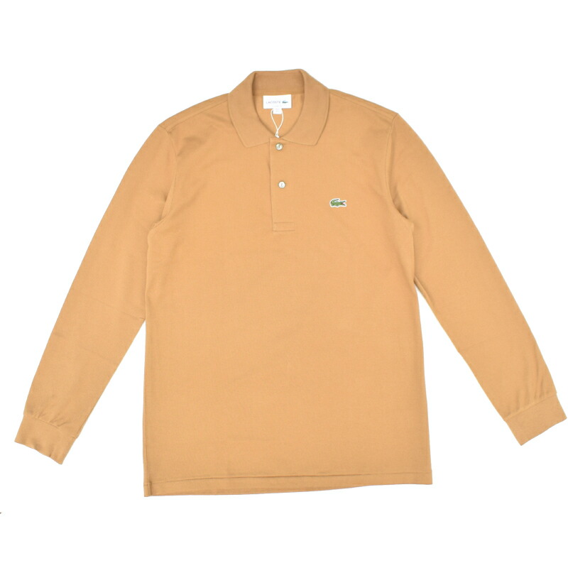 JAPAN LACOSTE(ジャパンラコステ) L1312 L/S PIQUE POLOSHIRTS(長袖 鹿の子 スポーツシャツ) DPC(LIGHT BROWN)