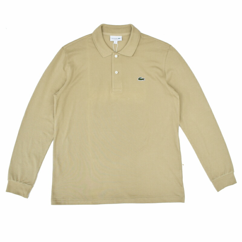 JAPAN LACOSTE(ジャパンラコステ) L1312 L/S PIQUE POLOSHIRTS(長袖 鹿の子 スポーツシャツ) CB8(BEIGE)