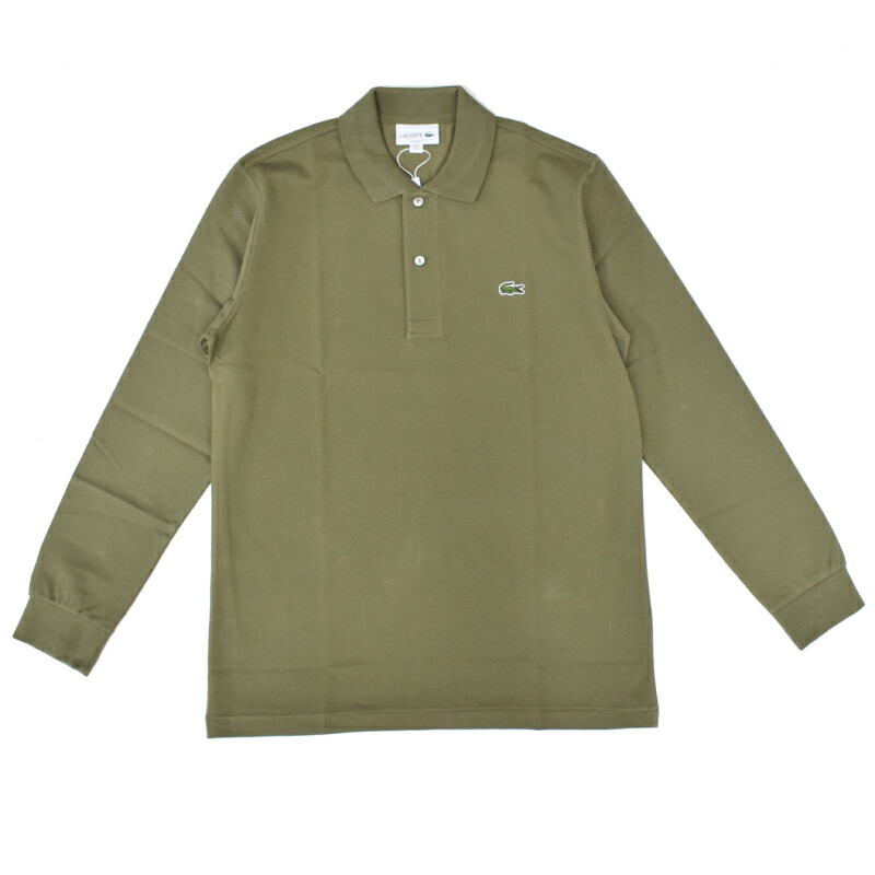JAPAN LACOSTE(ジャパンラコステ) L1312 L/S PIQUE POLOSHIRTS(長袖 鹿の子 スポーツシャツ) E9F(OLIVE)