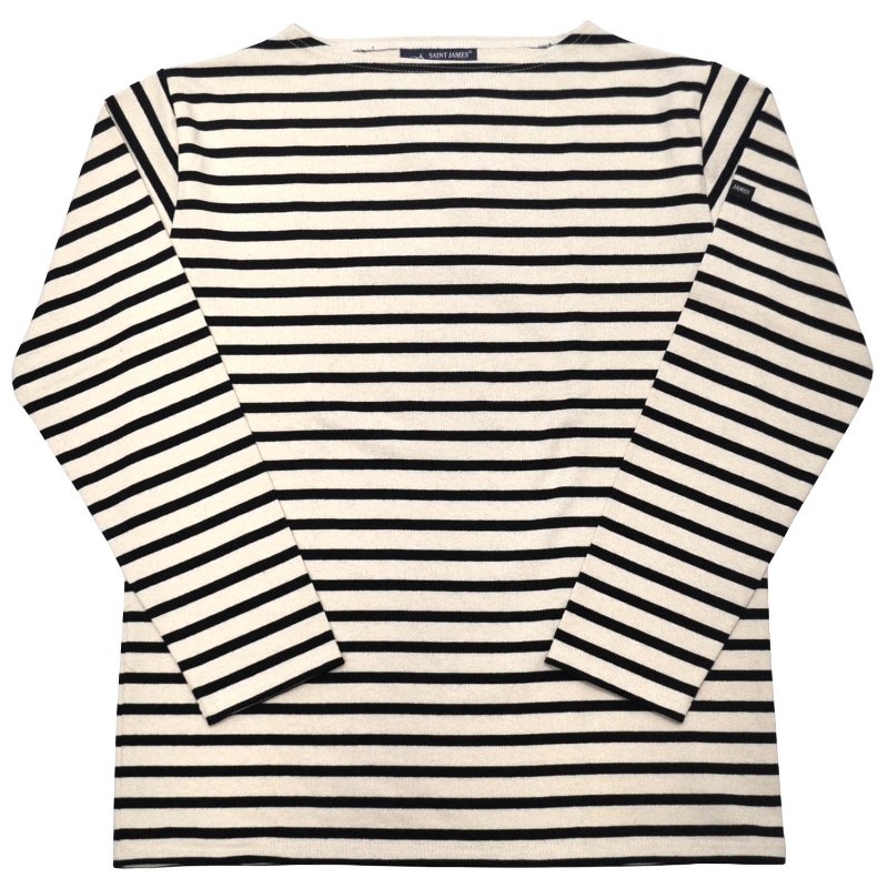 SAINT JAMES(セントジェームス) L/S BOATNECK BASQUE SHIRT(長袖ボートネックバスクシャツ) OUESSANT(ウエッソン) ECRU/NOIR(NATURAL/BLACK) 正規代理店取扱品｜SELECT STORE SEPTIS