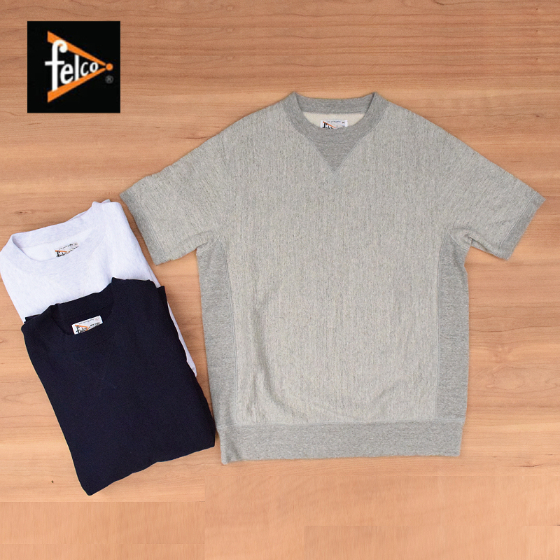 FELCO(フェルコ) 12薬局衡オンス INVERSE WEAVE V GUSSET S/S SWEAT(12薬局衡オンス インバースウィーブ ガ仕掛ける 半袖トレーナー)