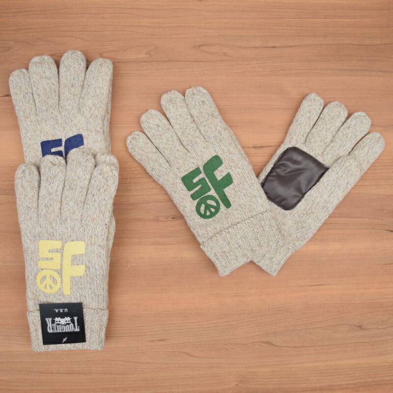 TOUGHER(タファー) WOOLY GLOVES(毛糸地球儀) Body is by BRONER / GREY