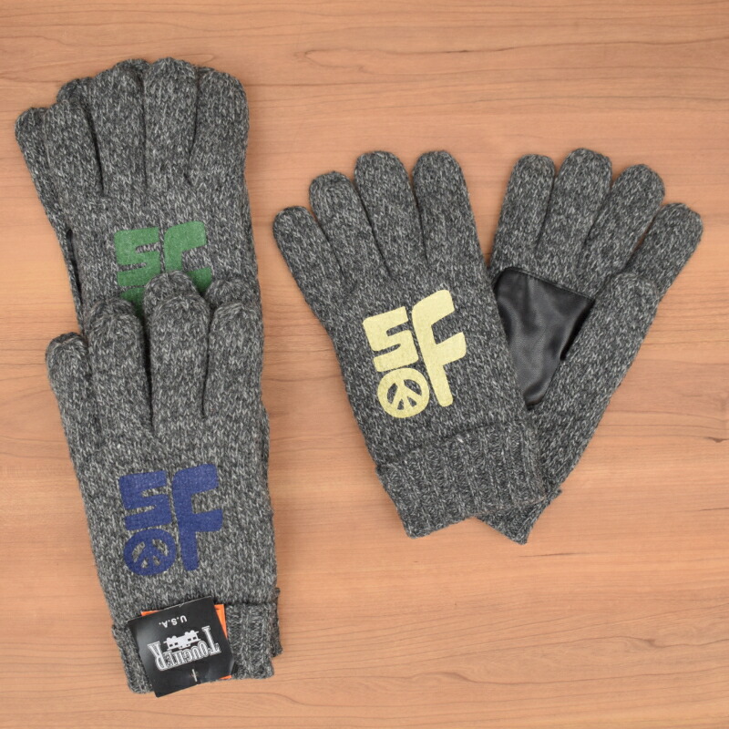 TOUGHER(タファー) WOOLY GLOVES(毛糸地球儀) Body is by BRONER / CHARCOAL