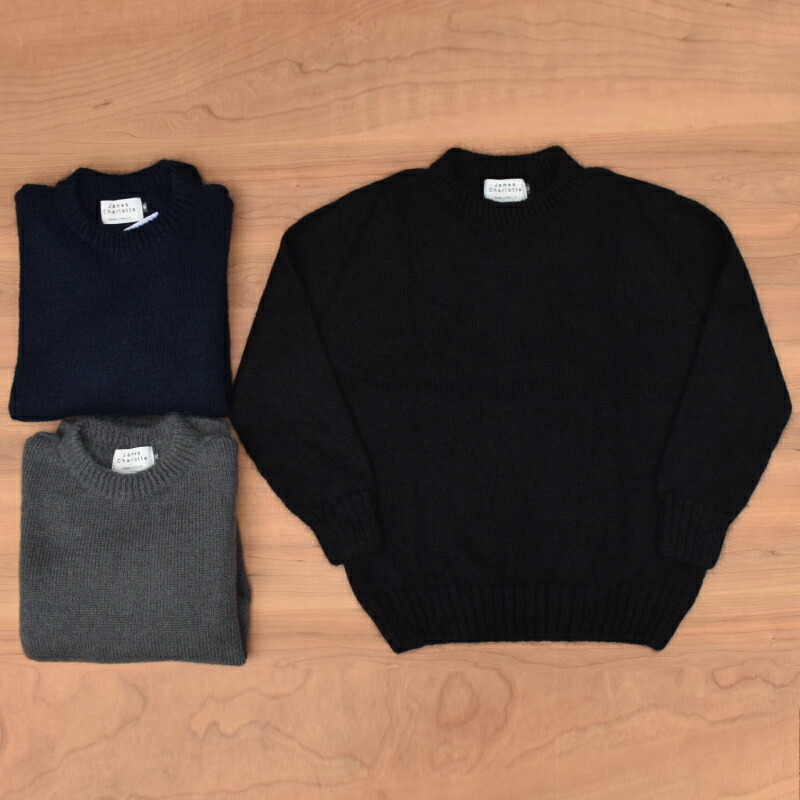 JAMES CHARLOTTE(ジェームスシャルロット)【MADE IN ENGLAND】 CREW NECK MOHAIR SWEATER(イギリス製 クルーネック モヘアセーター)