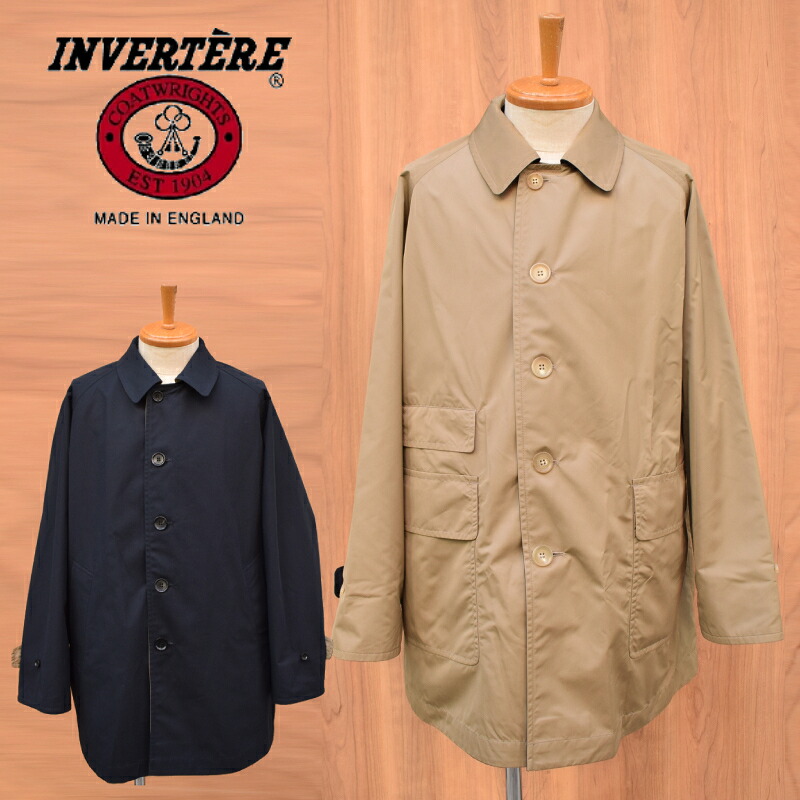 INVERTERE(インバーティア) 【MADE IN ENGLAND】RIVERSIBLE BAL COLLAR COAT(英国製 リバーシブル バルカラーコート) BEIGE×NAVY