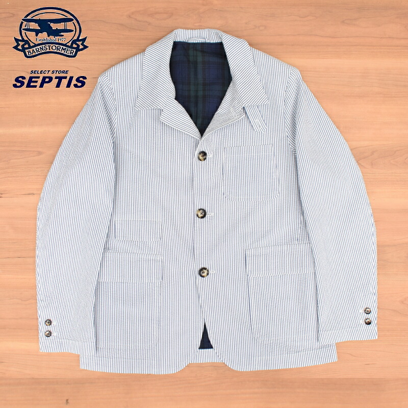 BARNSTORMER(バーンストーマー) SEPTIS別注 SEERSUCKER JACKET(シアサッカージャケット) 3202J (177) STR