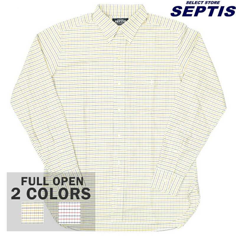 【2 COLORS】SEPTIS ORIGINAL(セプティズオリジナル) L/S B/D IVY SHIRTS(オリジナルアイビーシャツ 長袖ボタンダウンシャツ) OXFORD TATTERSALL CHECK(オックスフォード タッターソールチェック)