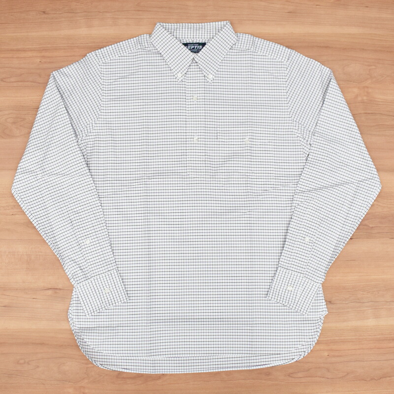 SEPTIS ORIGINAL(セプティズオリジナル) L/S B/D IVY PULLOVER SHIRTS(オリジナルアイビーシャツ 長袖ボタンダウンプルオーバーシャツ) OXFORD TATTERSALL CHECK(オックスフォード タッターソールチェック) WHITE/PURPLE/BROWN