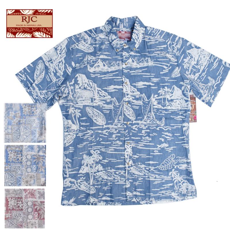 RJC(アールジェーシー) 【MADE IN HAWAI】COTTON B.D  ALOHA SHIRTS(アロハ州製 綿織物 名取り草落ちこむ アロハシャツ) /  4 colors